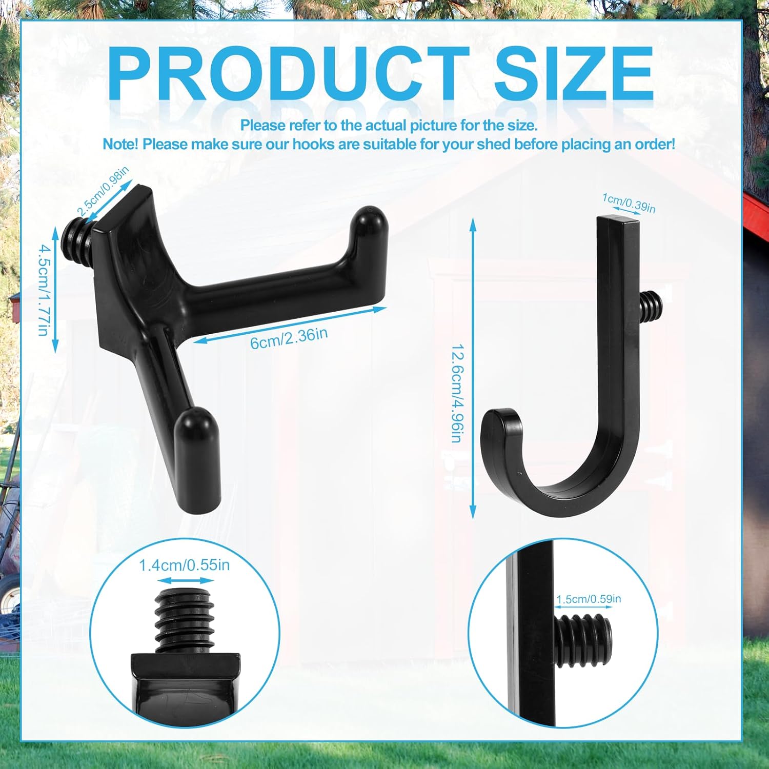 4Pc Tool Hooks For Suncast Shed